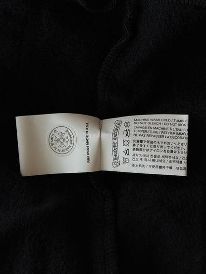 Chrome Hearts Black & White Cross Logo Zip Up Hoodie