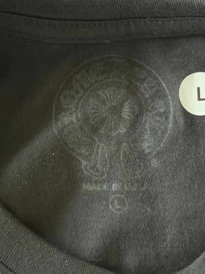 Chrome Hearts Black & White Scroll Logo T-Shirt