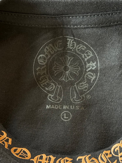 Chrome Hearts Black & Bronze Neck Logo T-Shirt