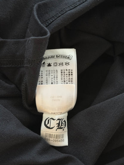 Chrome Hearts Black & Bronze Neck Logo T-Shirt