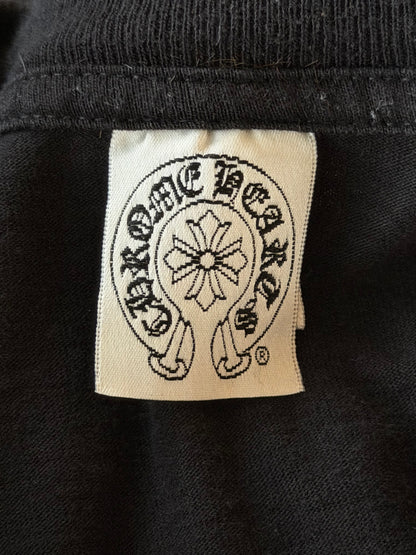 Chrome Hearts Black & White Horseshoe Logo Longsleeve T-Shirt