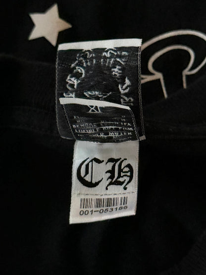 Chrome Hearts Black & White Horseshoe Logo Longsleeve T-Shirt