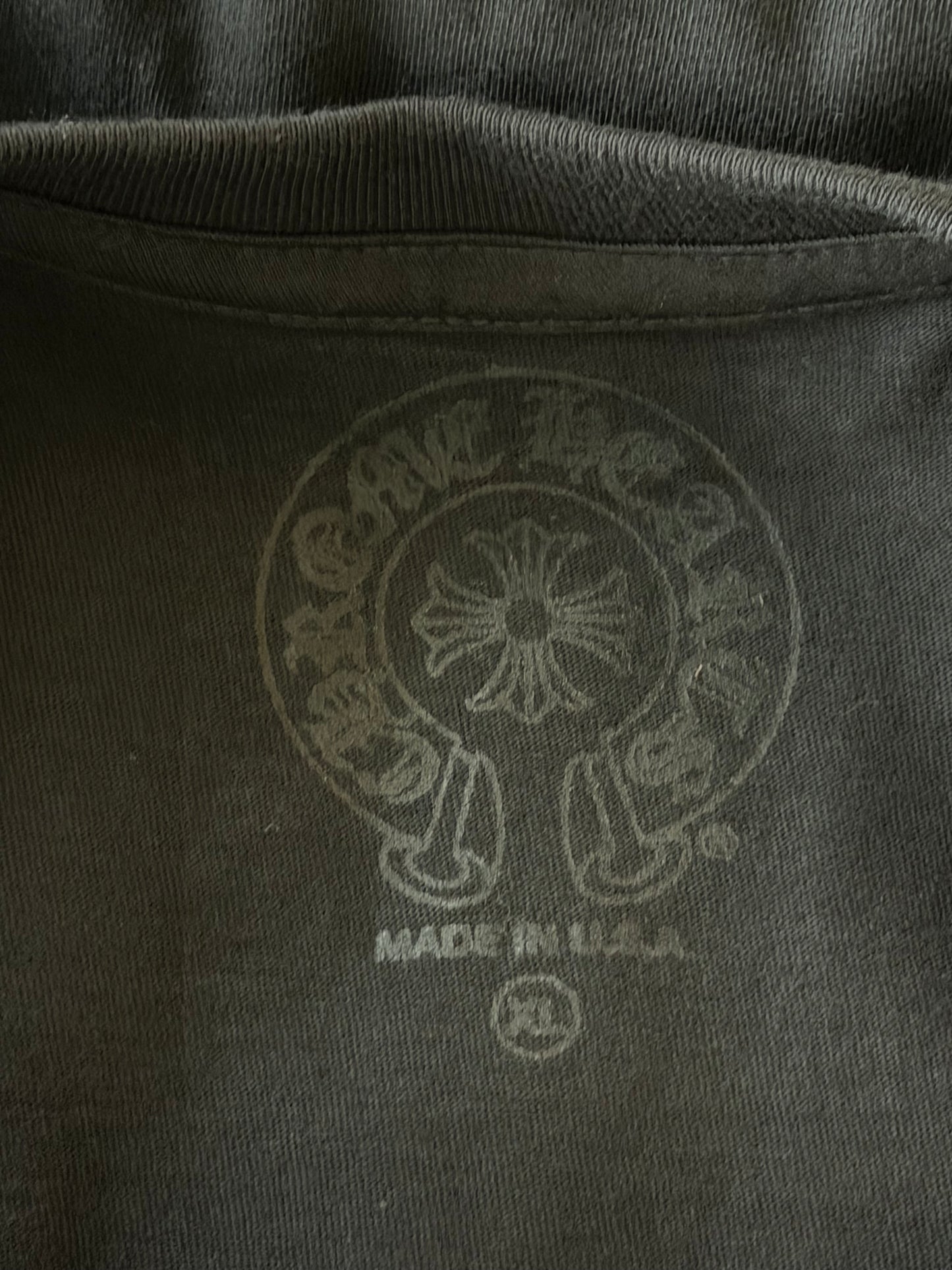 Chrome Hearts Black & Blue Neck Logo Longsleeve T-Shirt
