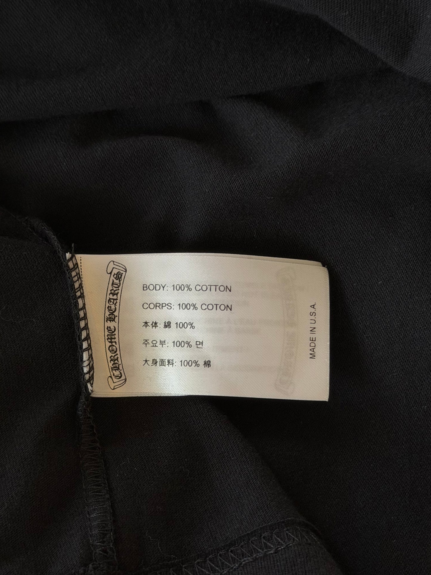 Chrome Hearts Black & Bronze Neck Logo Longsleeve T-Shirt
