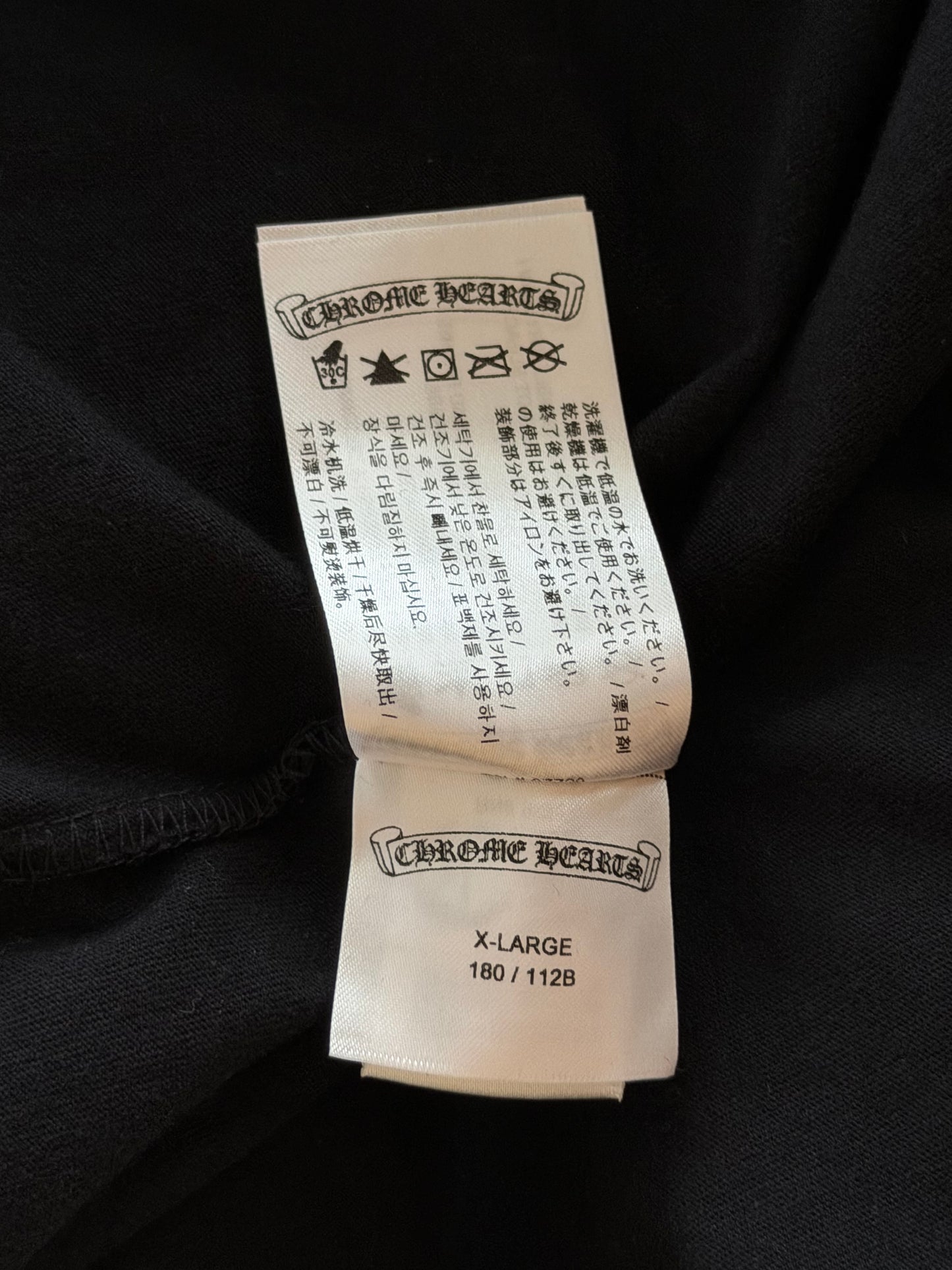 Chrome Hearts Black & Bronze Neck Logo Longsleeve T-Shirt