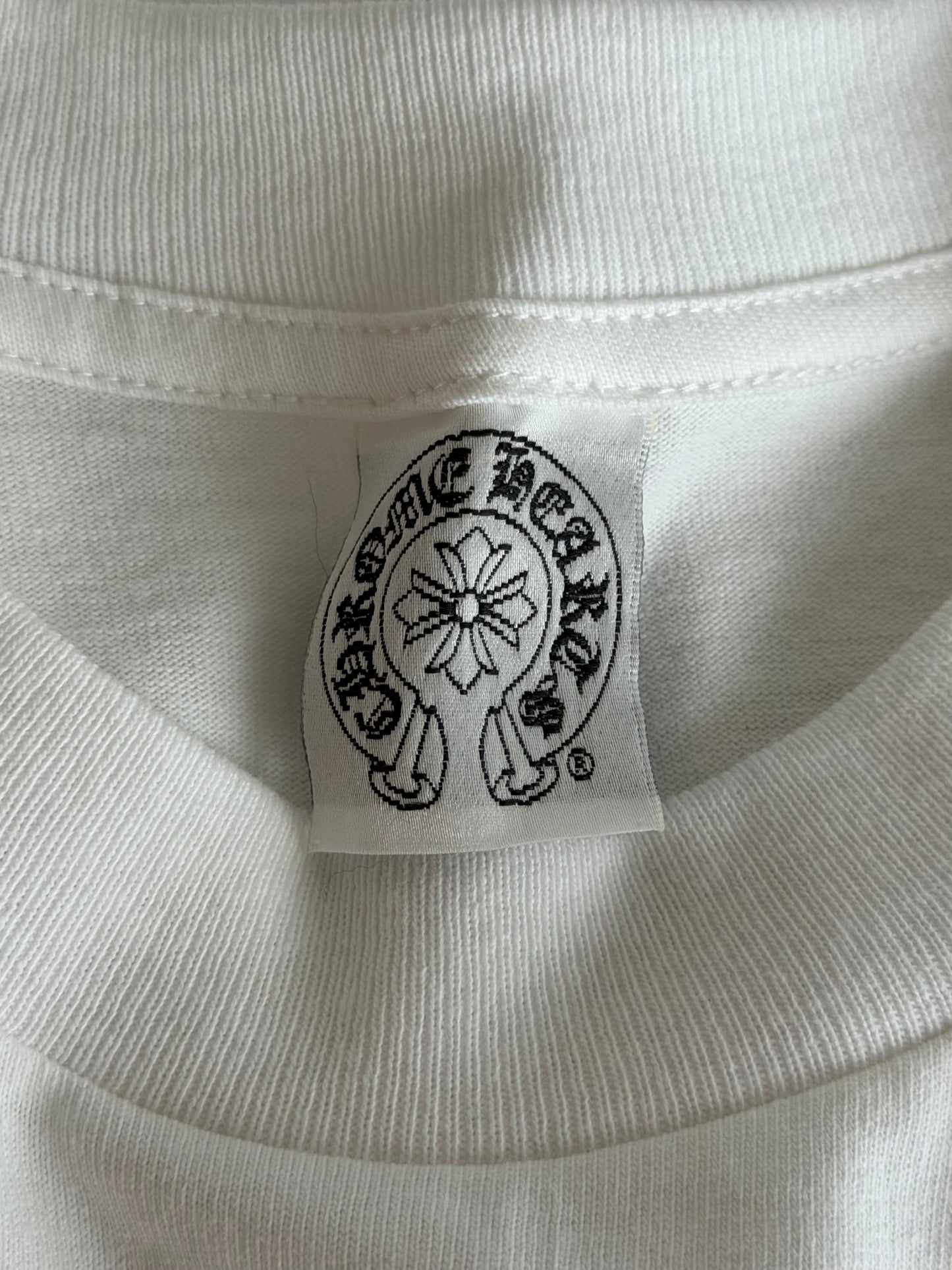 Chrome Hearts White & Black Script Logo Longsleeve T-Shirt