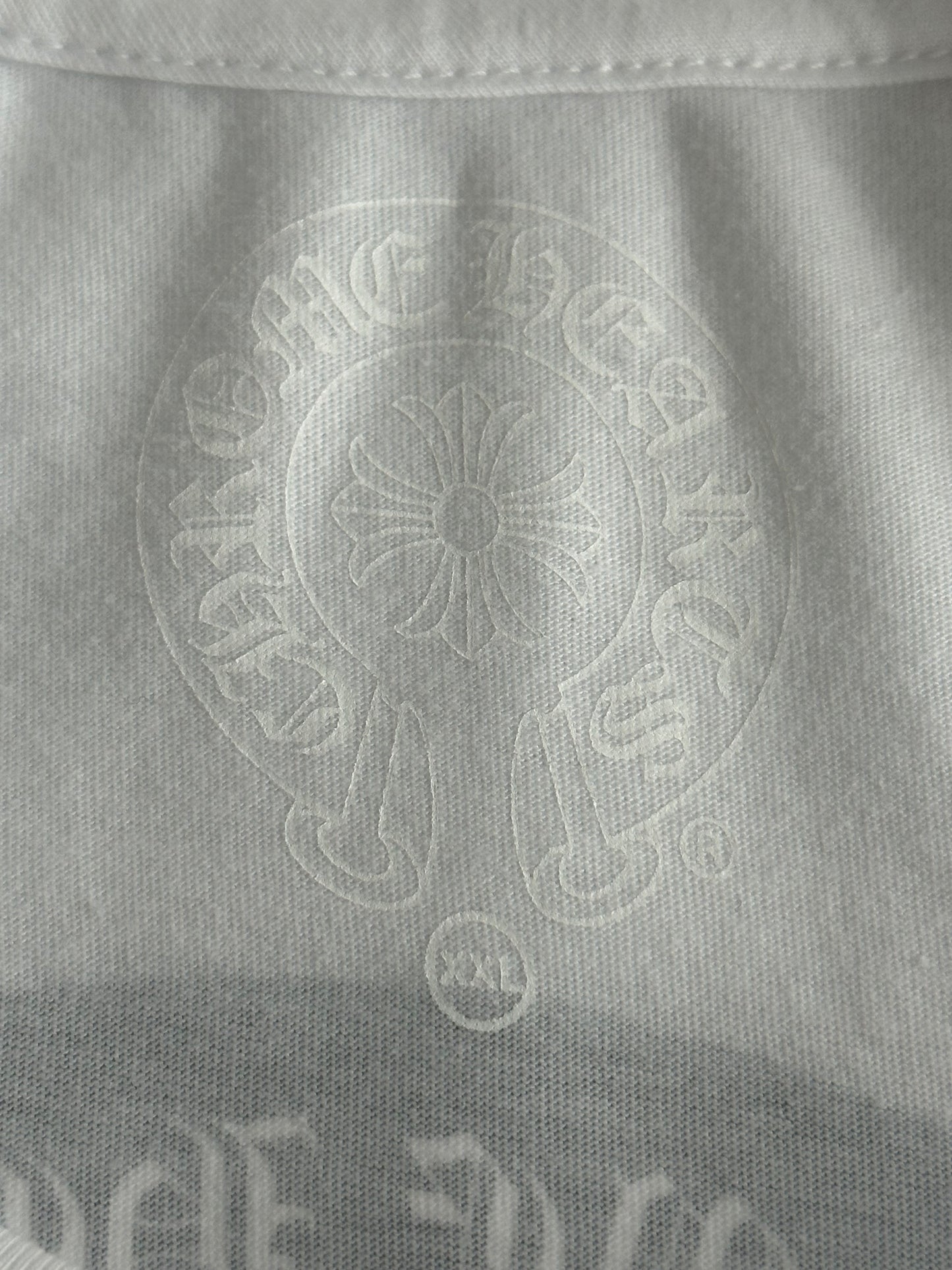 Chrome Hearts White & Black Cross Logo T-Shirt
