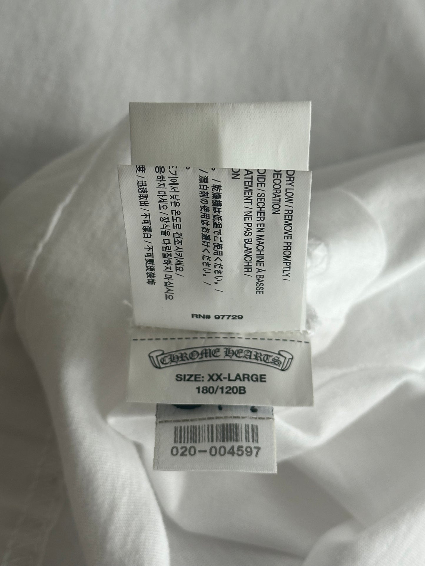 Chrome Hearts White & Black Cross Logo T-Shirt