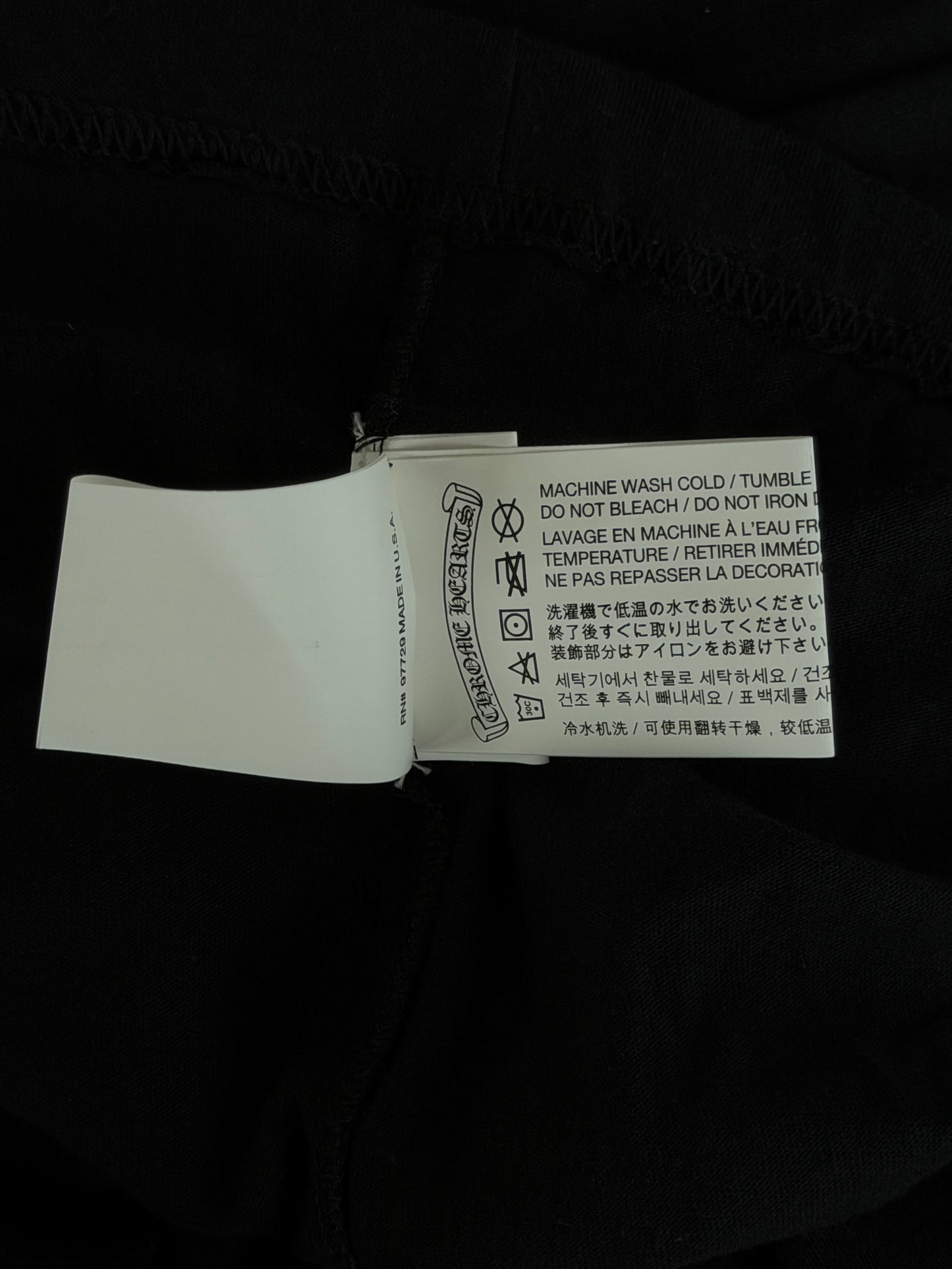 Chrome Hearts Black & Yellow Horseshoe Longsleeve T-Shirt