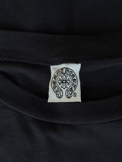 Chrome Hearts Black & White Floral Horseshoe Logo Women's Longsleeve T-Shirt