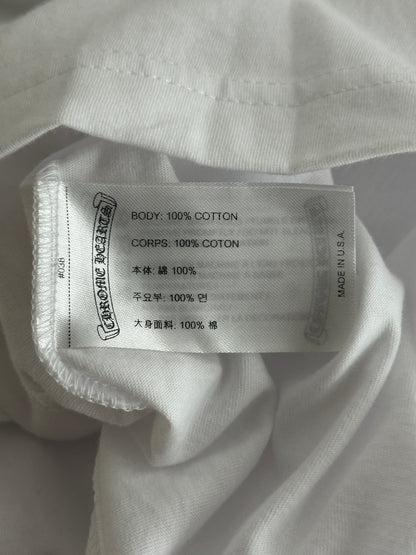 Chrome Hearts White & Black Neck Logo T-Shirt