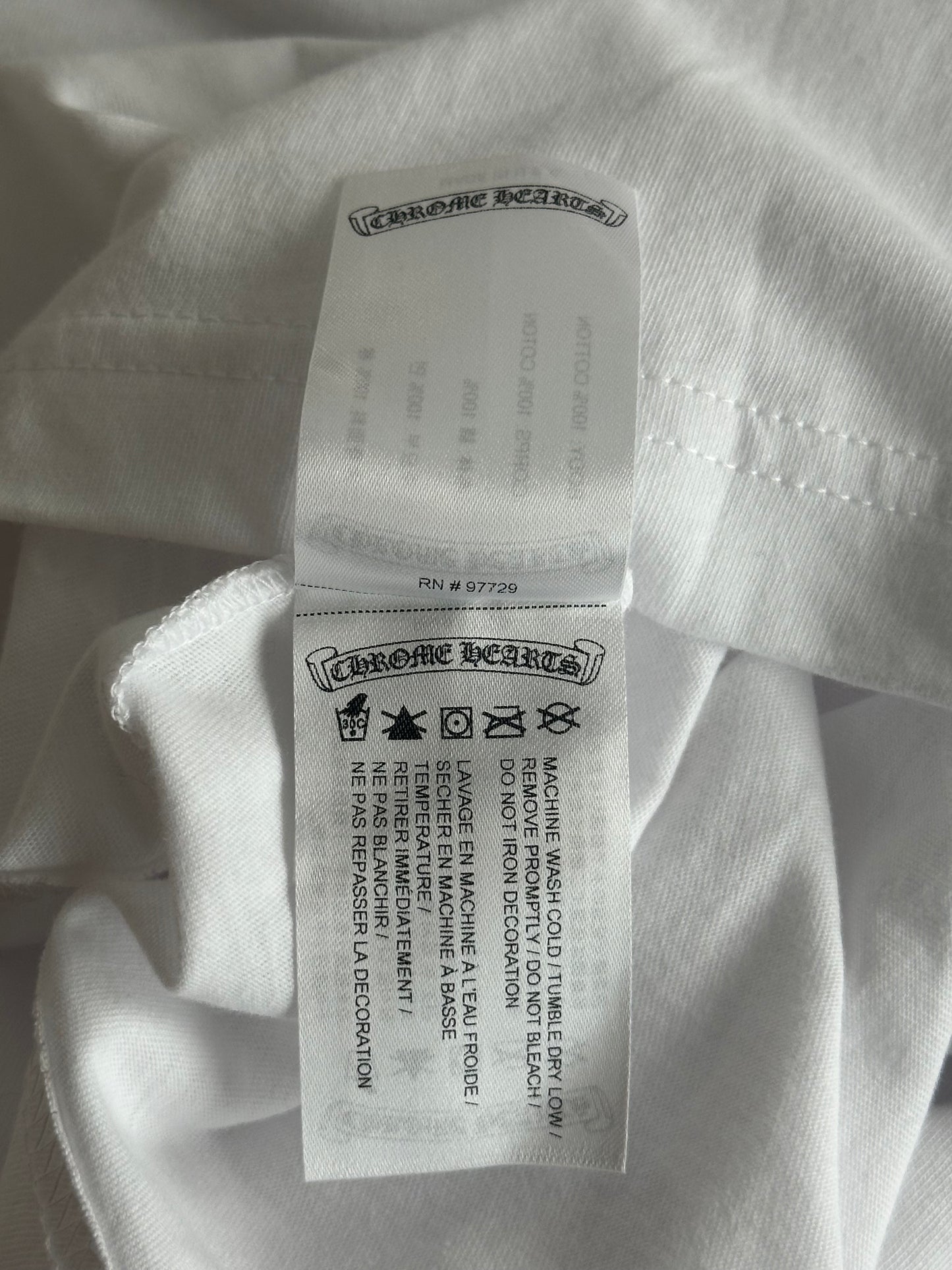 Chrome Hearts White & Black Neck Logo T-Shirt