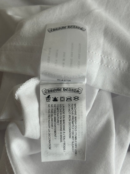 Chrome Hearts White & Black Neck Logo T-Shirt