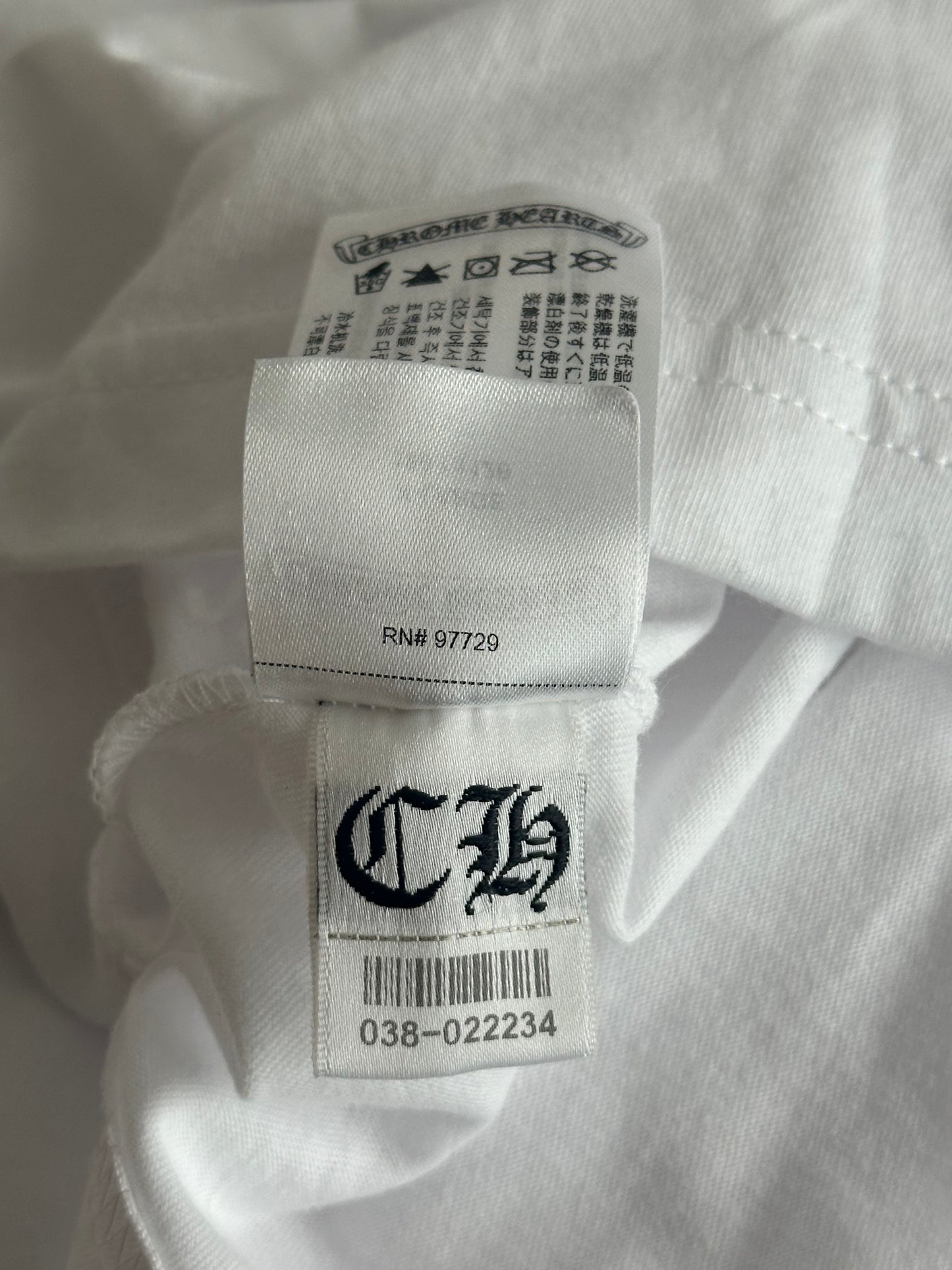 Chrome Hearts White & Black Neck Logo T-Shirt