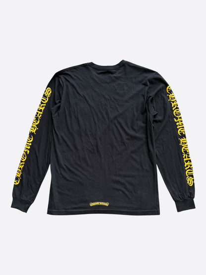 Chrome Hearts Black & Yellow Horseshoe Longsleeve T-Shirt