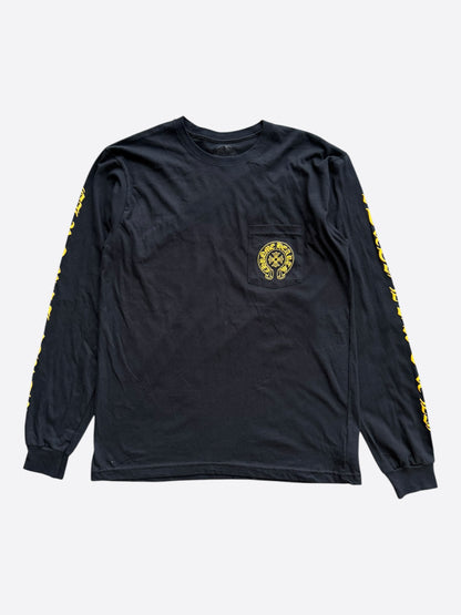 Chrome Hearts Black & Yellow Horseshoe Longsleeve T-Shirt