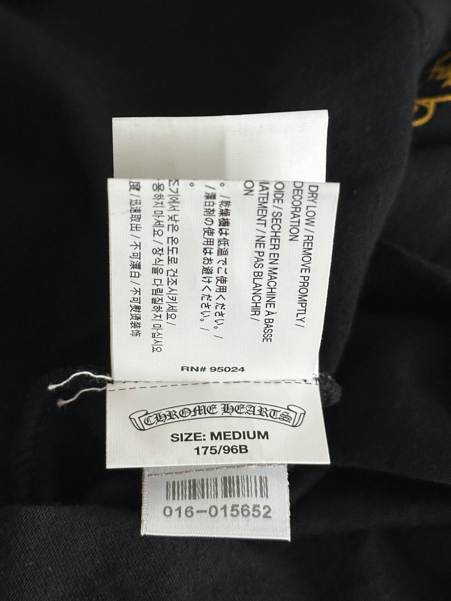 Chrome Hearts Black & Yellow Horseshoe Longsleeve T-Shirt