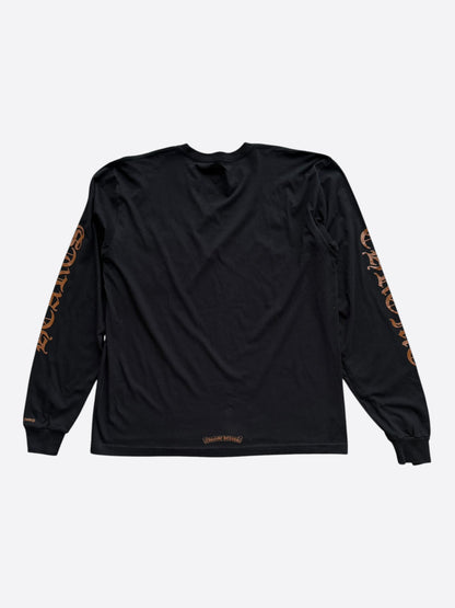 Chrome Hearts Black & Bronze Neck Logo Longsleeve T-Shirt
