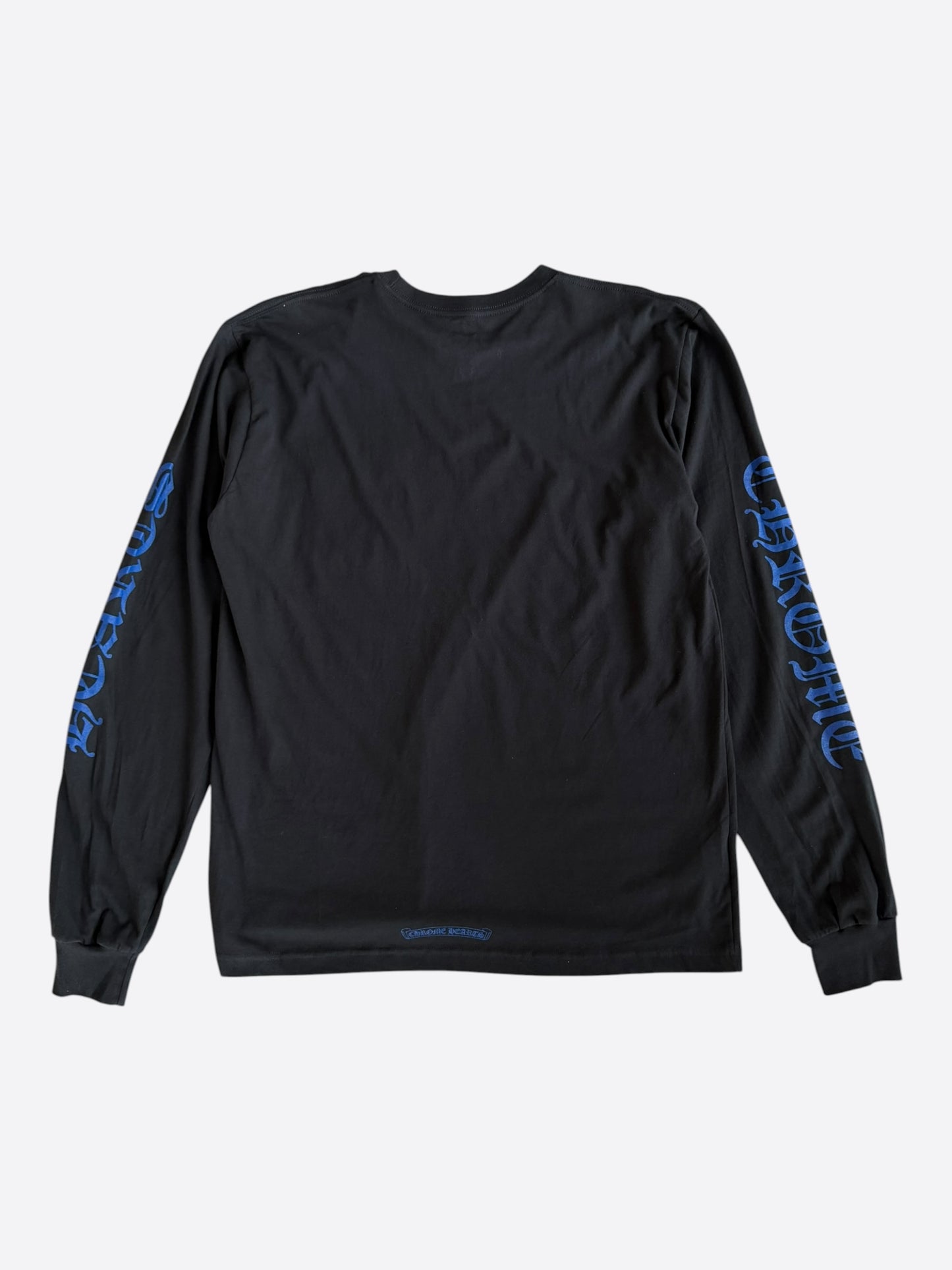 Chrome Hearts Black & Blue Neck Logo Longsleeve T-Shirt