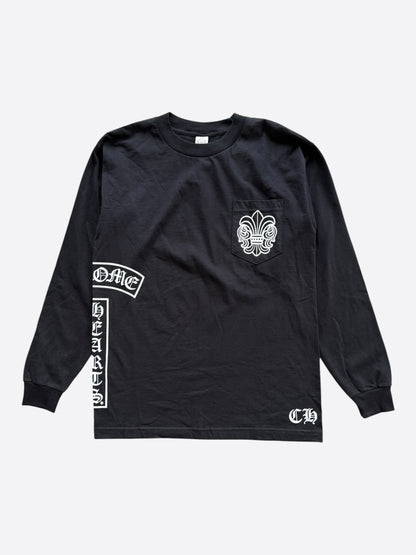 Chrome Hearts Black & White T-Bar Logo Longsleeve T-Shirt