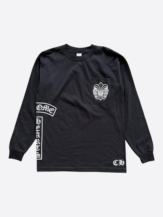 Chrome Hearts Black & White T-Bar Logo Longsleeve T-Shirt