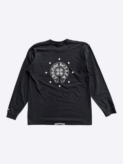 Chrome Hearts Black & White Horseshoe Logo Longsleeve T-Shirt