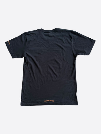 Chrome Hearts Black & Bronze Neck Logo T-Shirt