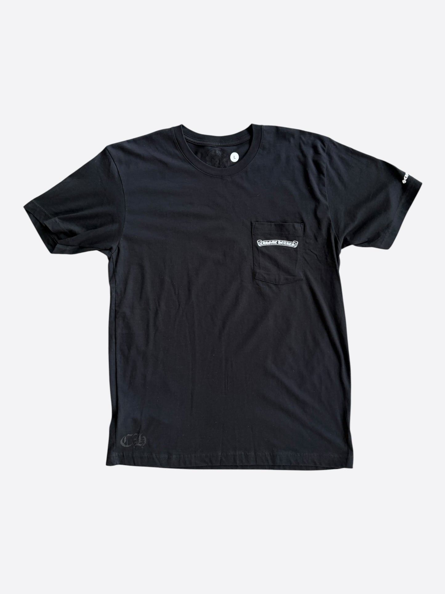 Chrome Hearts Black & White Scroll Logo T-Shirt