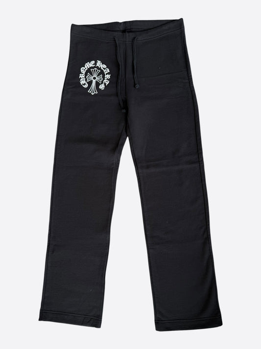 Chrome Hearts Black & White Cross Logo Women's Sweatpants