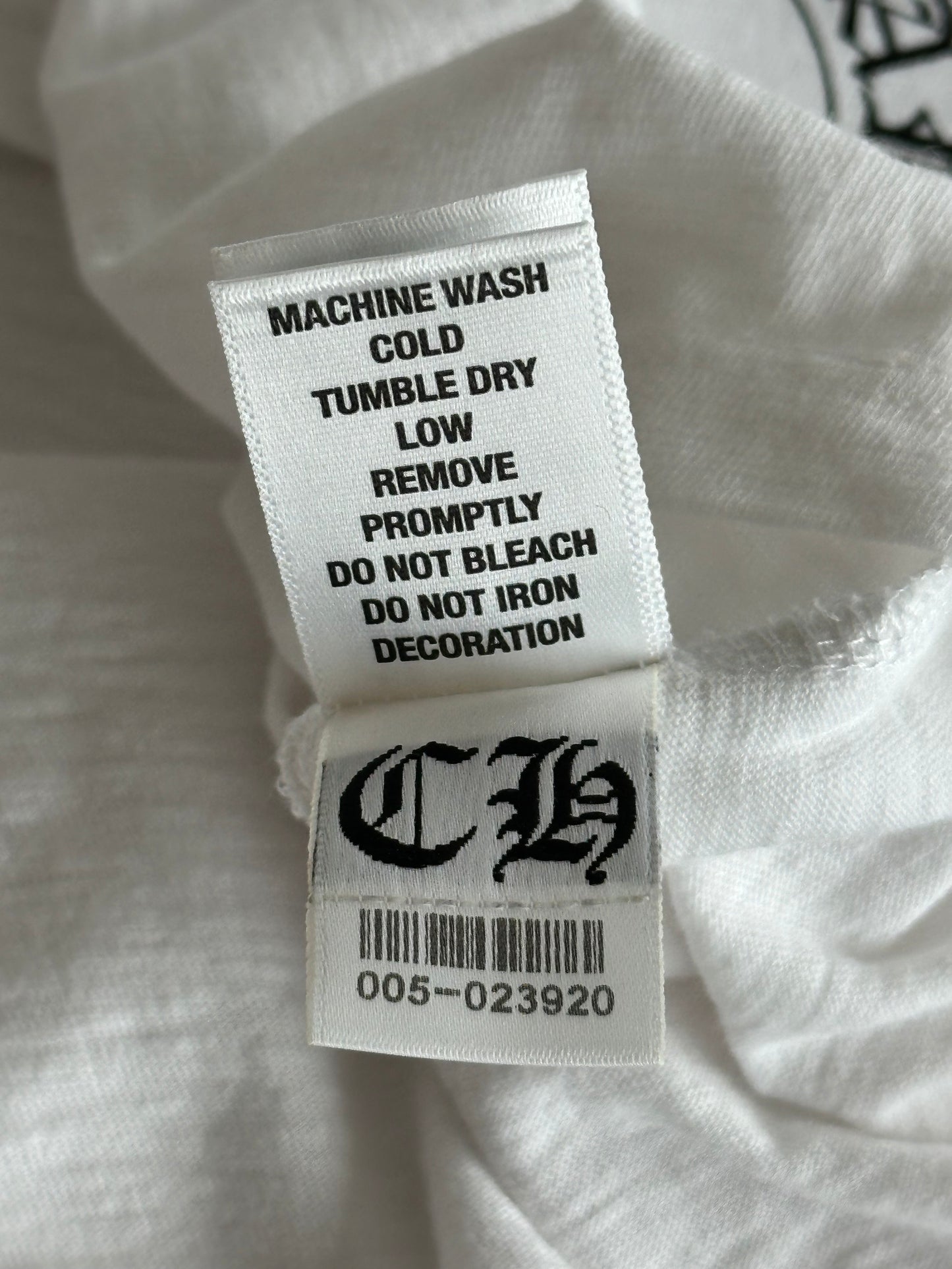 Chrome Hearts White & Grey Horseshoe Logo Baseball Longsleeve T-Shirt