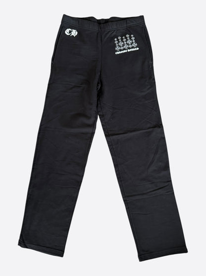 Chrome Hearts Black & White Cross Logo Women's Sweatpants