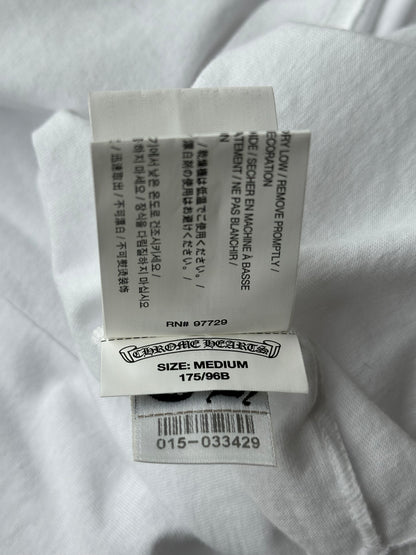 Chrome Hearts White & Black Horseshoe Cross Graphic Longsleeve T-Shirt