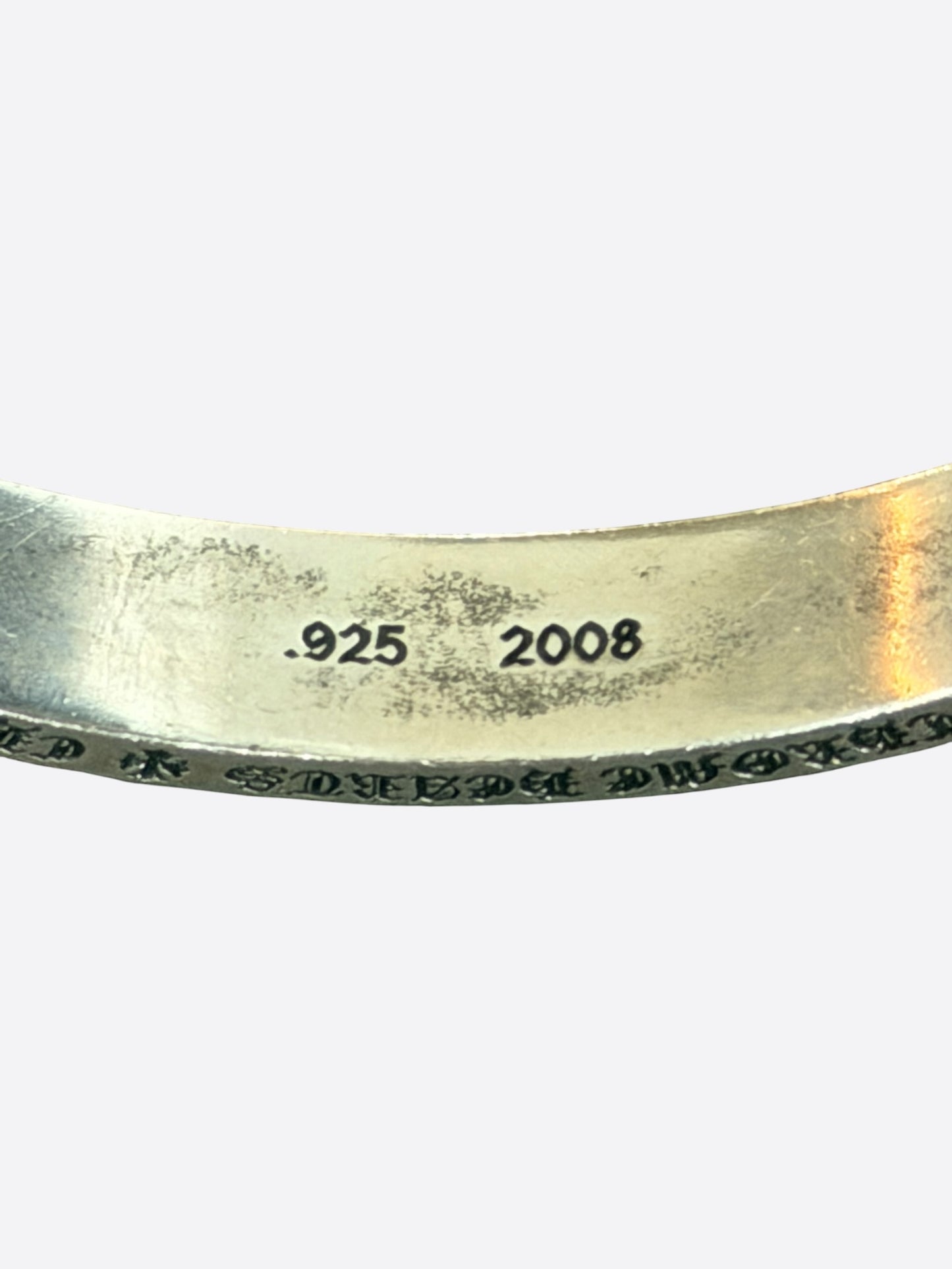 Chrome Hearts Silver Large Spacer Bangle Bracelet