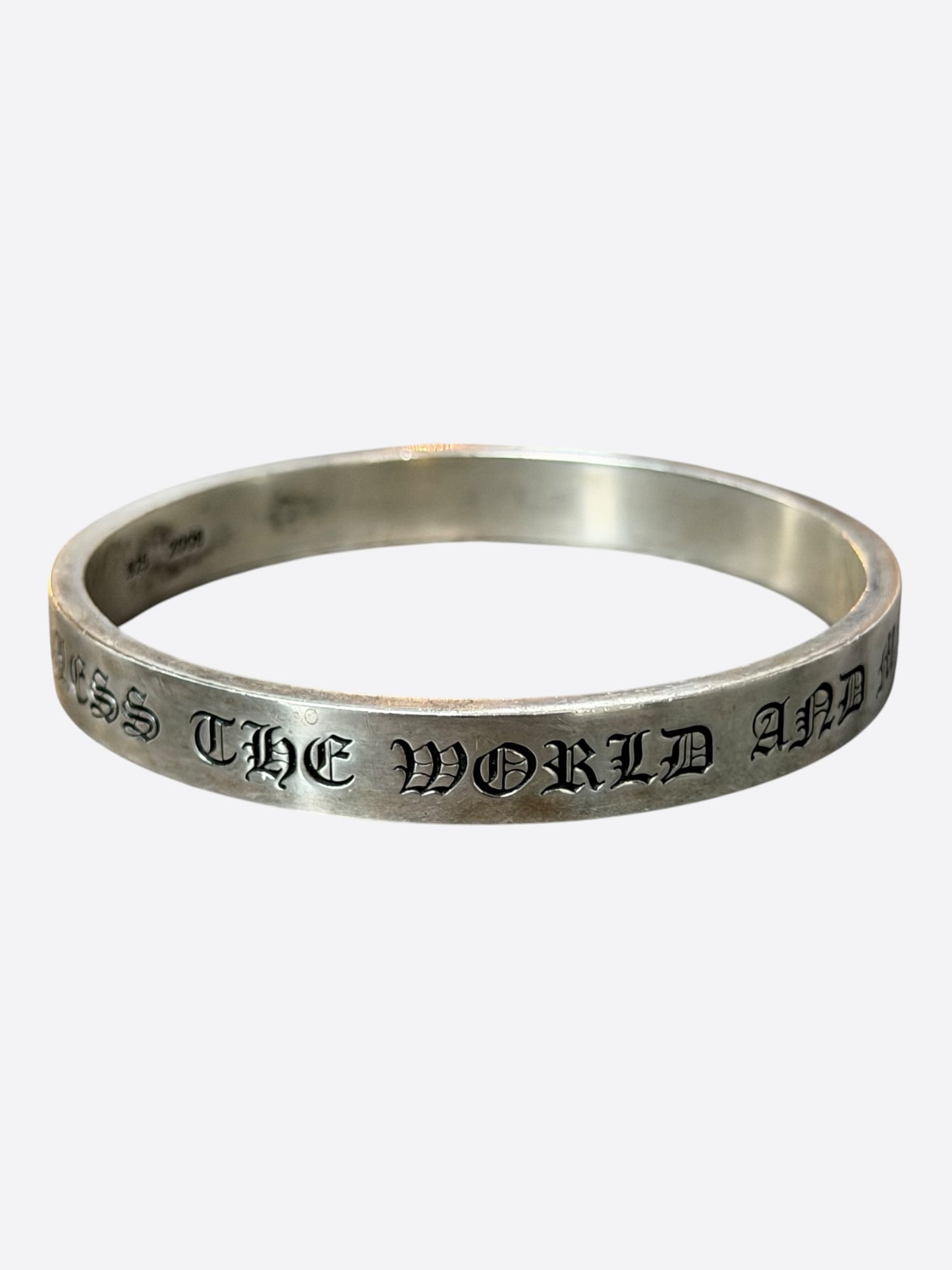 Chrome Hearts Silver Large Spacer Bangle Bracelet