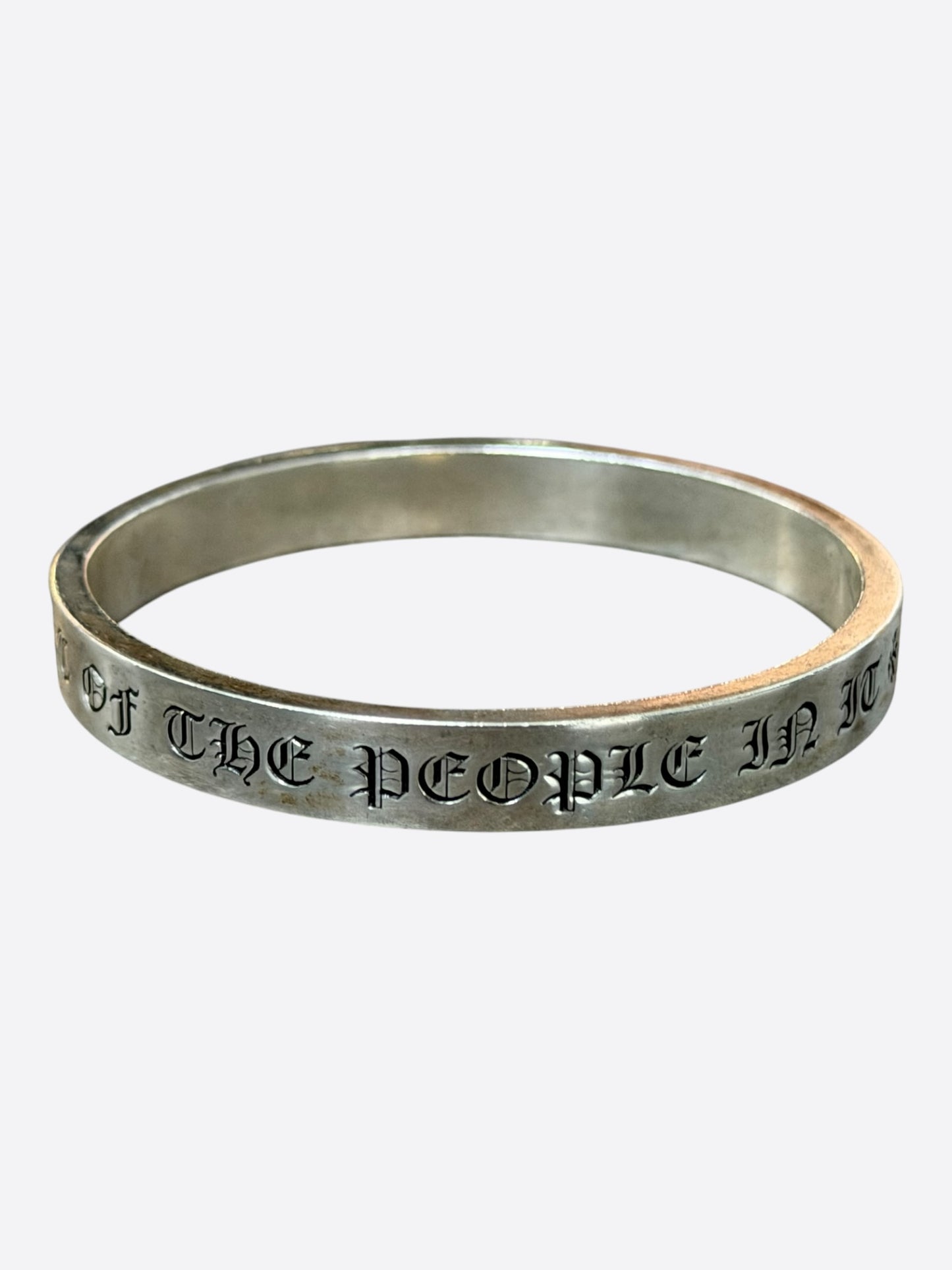 Chrome Hearts Silver Large Spacer Bangle Bracelet