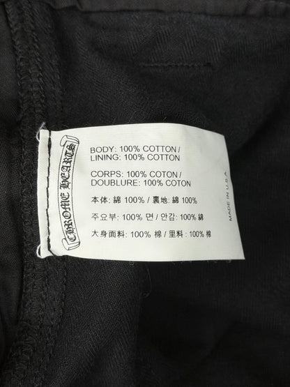 Chrome Hearts Black Herringbone Carpenter Pants