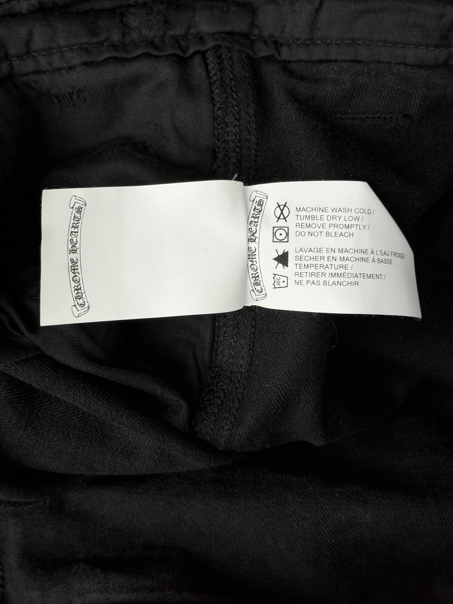 Chrome Hearts Black Herringbone Carpenter Pants