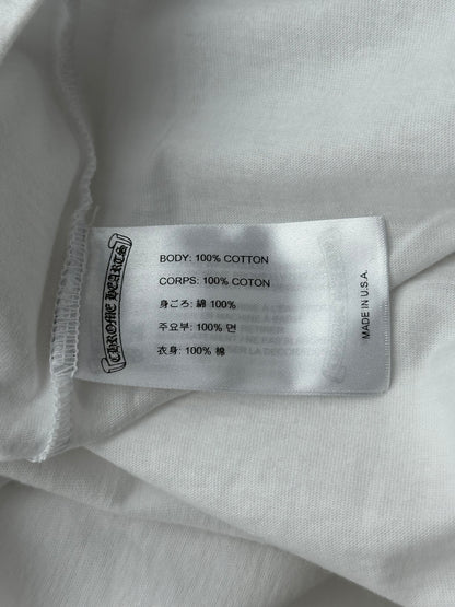Chrome Hearts White & Black Neck Logo Longsleeve T-Shirt