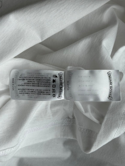 Chrome Hearts White & Black Neck Logo Longsleeve T-Shirt