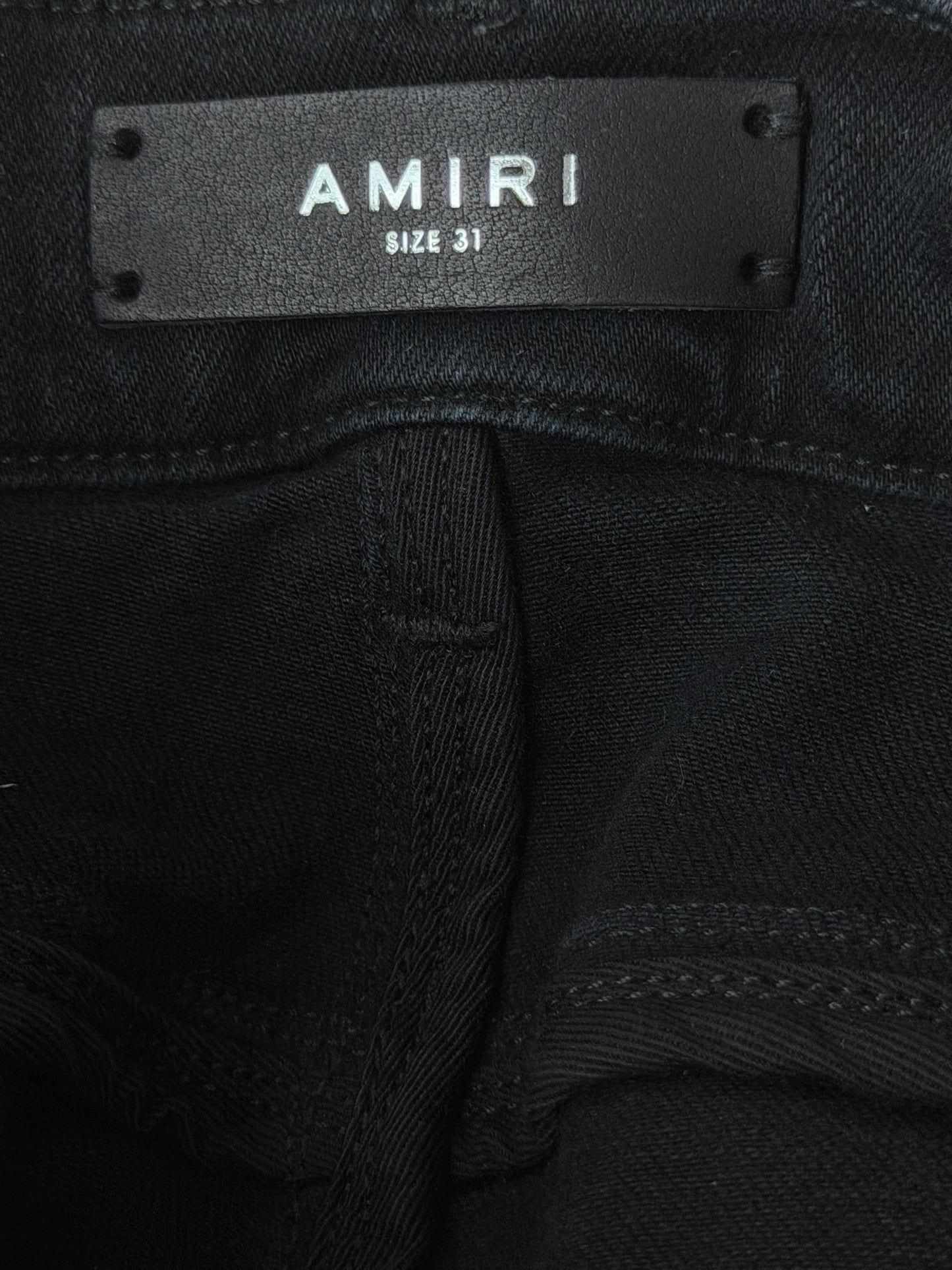 Amiri Aged Black & Hibiscus Patch Jeans