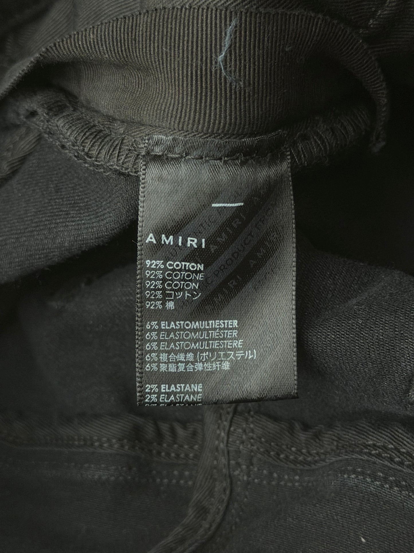 Amiri Aged Black & Hibiscus Patch Jeans