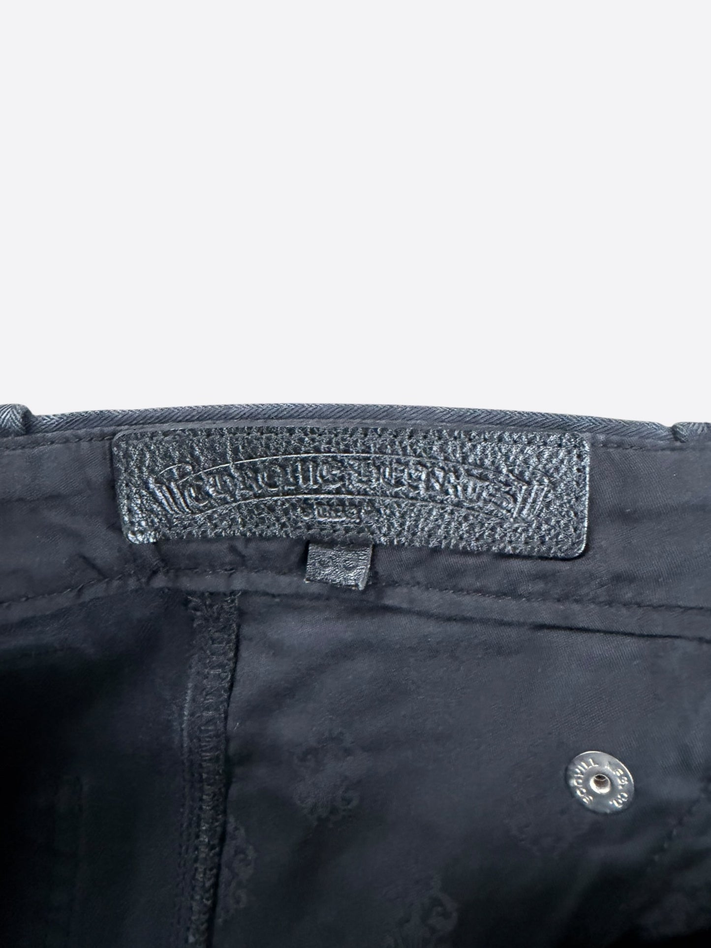 Chrome Hearts Black Herringbone Carpenter Pants