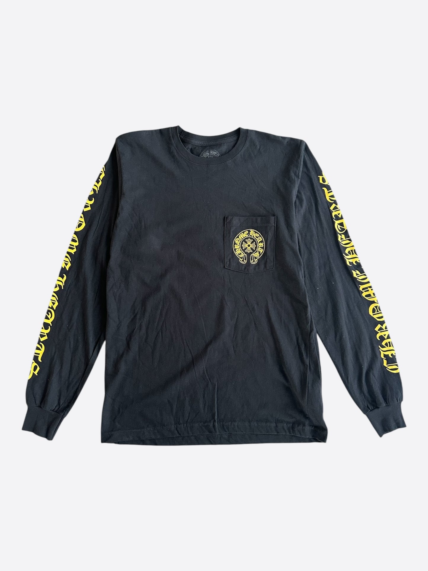 Chrome Hearts Black & Yellow Horseshoe Longsleeve T-Shirt