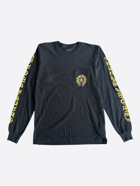 Chrome Hearts Black & Yellow Horseshoe Longsleeve T-Shirt