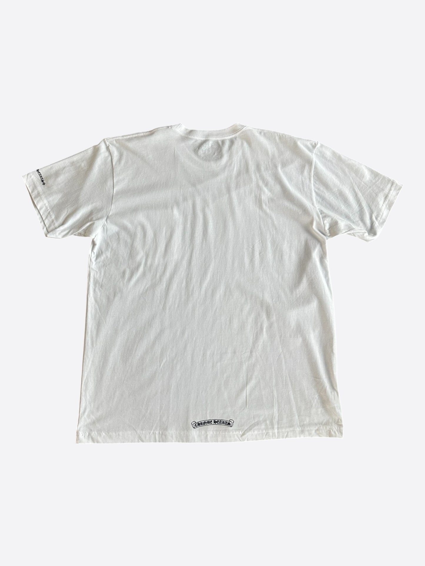 Chrome Hearts White & Black Neck Logo T-Shirt
