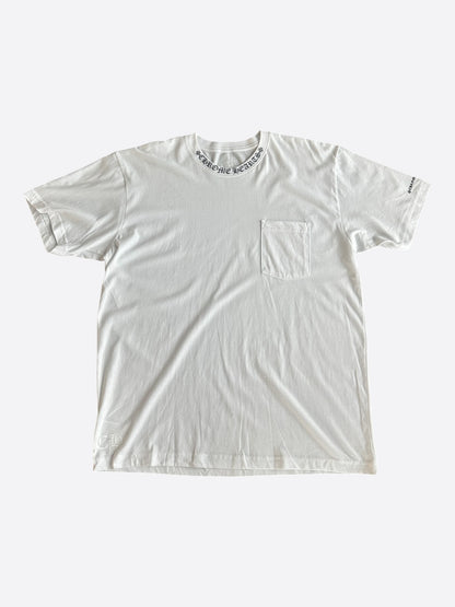 Chrome Hearts White & Black Neck Logo T-Shirt