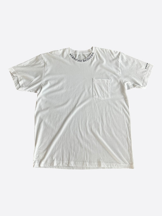 Chrome Hearts White & Black Neck Logo T-Shirt
