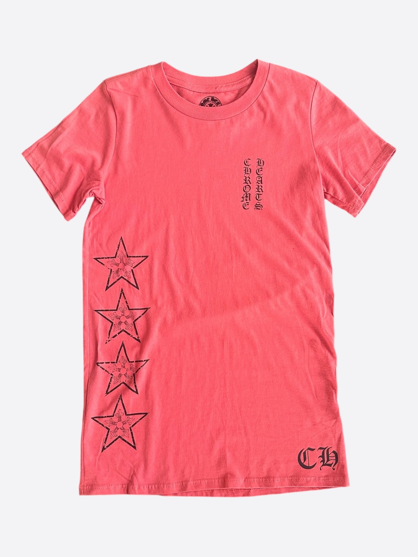 Chrome Hearts Red & Black Star Graphic Women's T-Shirt