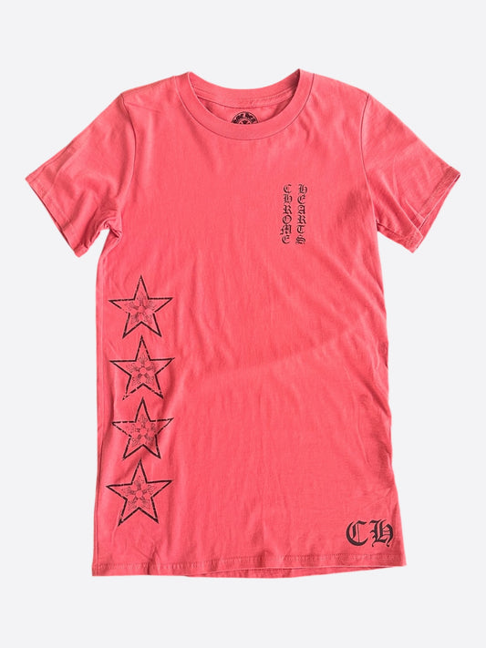 Chrome Hearts Red & Black Star Graphic Women's T-Shirt