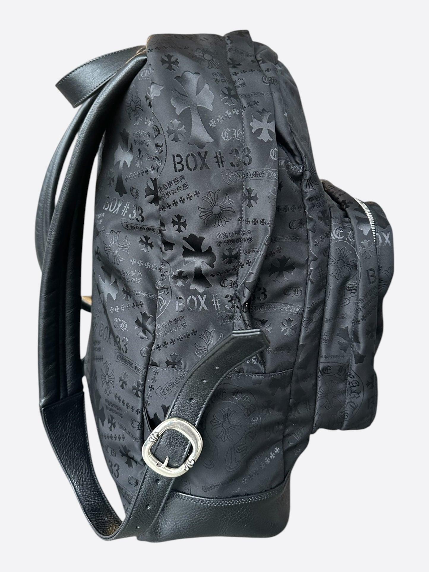 Chrome Hearts Black Stencil 7th Grade Nylon Backpack